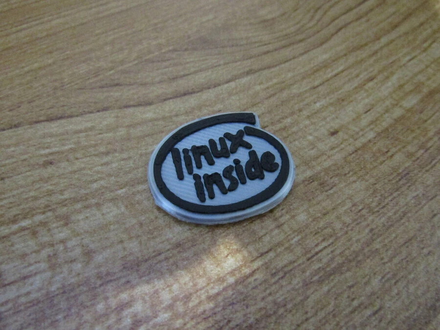 Case Badge Sticker Decal Linux Inside 3D Printed Self Adhesive PICK COLORS, SIZE - Image 3 of 3