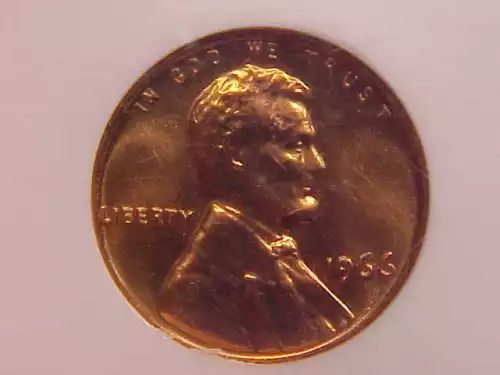 1966 LINCOLN CENT - SMS - NGC MS 66 RD - SEE PICS! - (G1449)