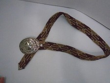 The Great State of Texas Lone Star Flags seal belt buckle Brown Woven Belt