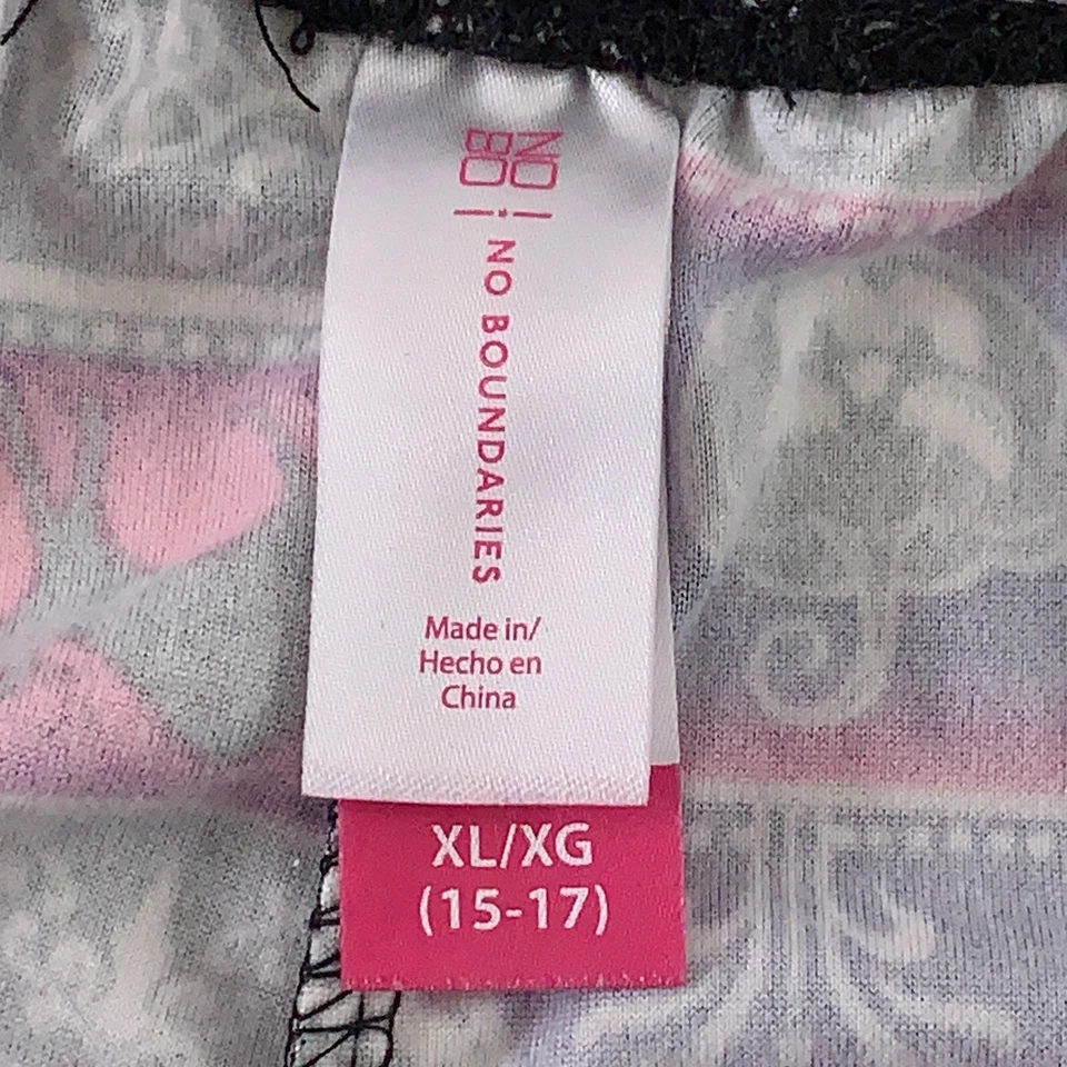 Leggings No Boundaries Junioes Talla XL (15-17) Negro Púrpura Estampado Calavera Azúcar Foto 2 de 4