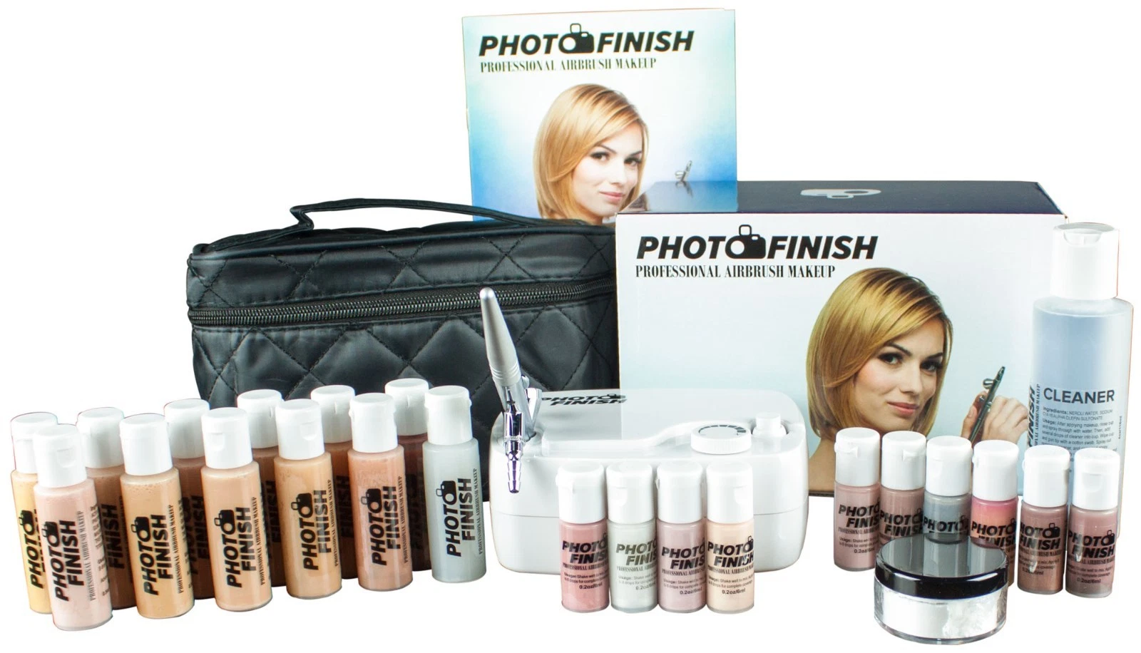 Photo Finish Airbrush Makeup System,Fair- Tan Deluxe Kit- Matte