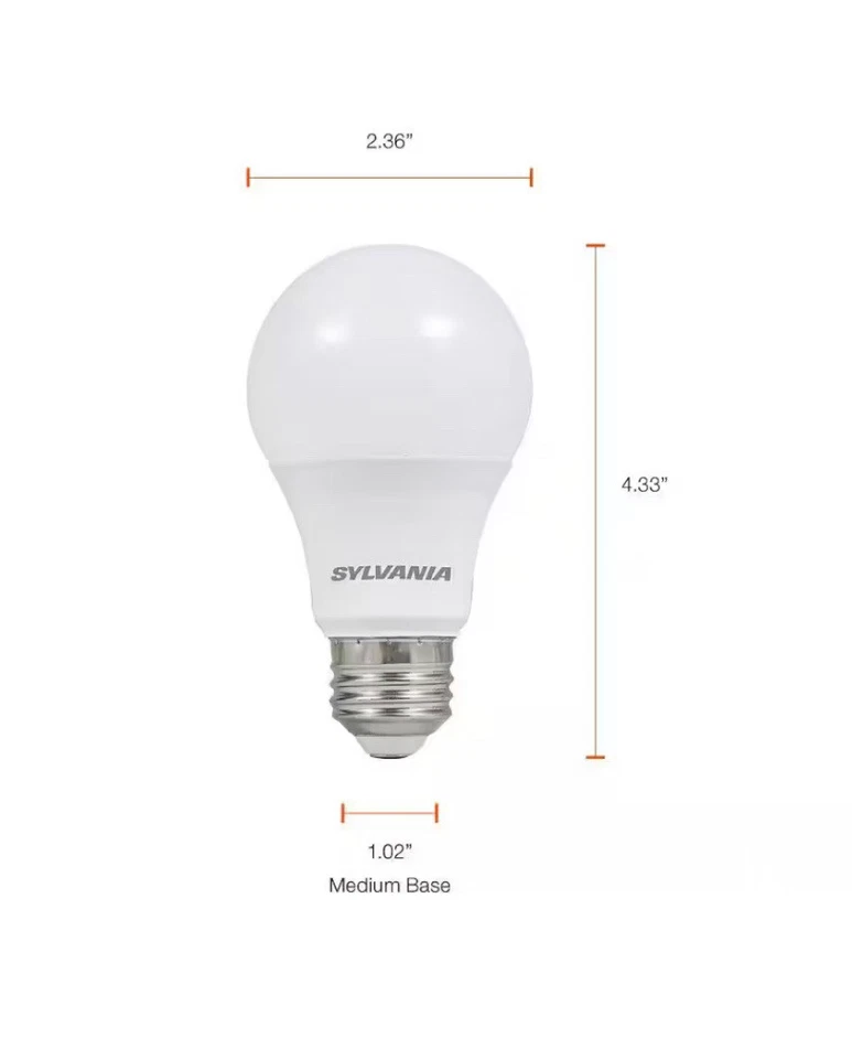 4-pack Sylvania 60Watt A19 Light Shield Germicidal Soft White LED Bulb, 6 Pk= 24 - Image 3 of 3
