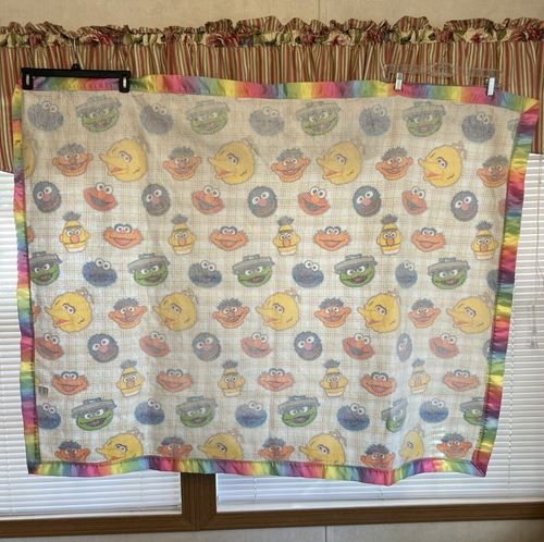 Sesame Street Character Collage Childs Throw Blanket 46"X60" Bert Ernie and More - Picture 3 of 13