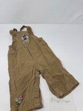 Vintage Disney Baby Mickey Mouse Corduroy Overalls 6-9M Snow Angel Embroidered