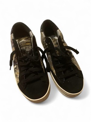 P448 Women's Sneakers Size 39 Color Black Suede Leather Made In Italy