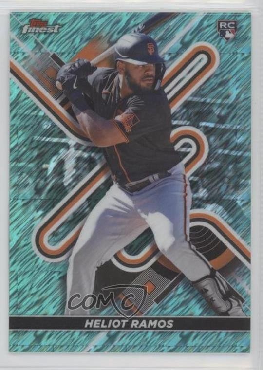 2022 Topps Finest Aqua Shimmer Refractor 45/175 Heliot Ramos #82 3q5