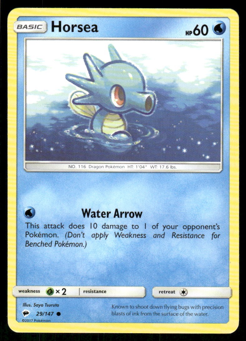 Horsea SM - Burning Shadows [29/147] Common LP Pokemon