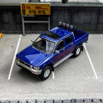 MASDI 1/64 Scale Toyota Hilux Pickup 1994 Blue With Decal Diecast Car Model 