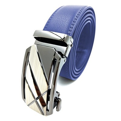 Genuine Leather Mens Ratchet Belt Belts For Man Adjustable Automatic Buckle