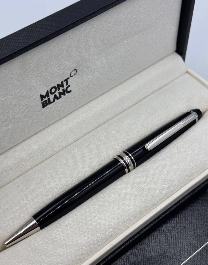 Montblanc Meisterstück 164 Ballpoint Pen Black Silver Authentic