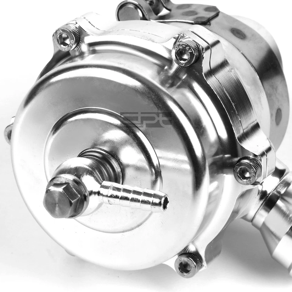 ALTA PRESIÓN ALUMINIO TURBO VÁLVULA DE SOPLADO BOV TROMPETA 50MM BANDA V PSI PLATA Foto 2 de 4