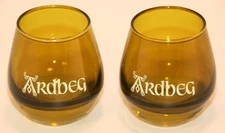 Ardbeg ~ Scotch Whiskey - Dark Green Tiny Shot Glasses *Vintage *Set Of 2