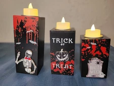Halloween LED Trick Or Treat Candle Set