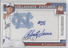 2009 Donruss Elite Extra Edition Collegiate /125 Adam Warren #33 Patch Auto f1p