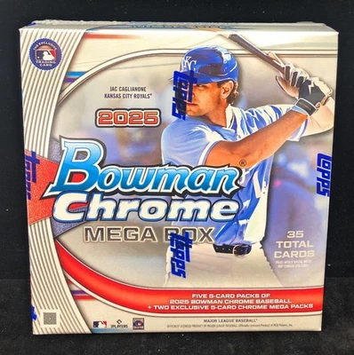 TOPPS 2025 Bowman Chrome Baseball MLB Factory Sealed Mega Box