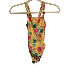 Cat  Jack Girls Floral Rainbow One-Piece Swimsuit Size M 8 