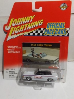 Johnny Lightning Official Pace Cars  White 1968 Ford Torino 1/64 Scale