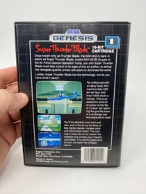 Sega Genesis Super Thunder Blade 1989 Complete in Box with Manual - Tested Works