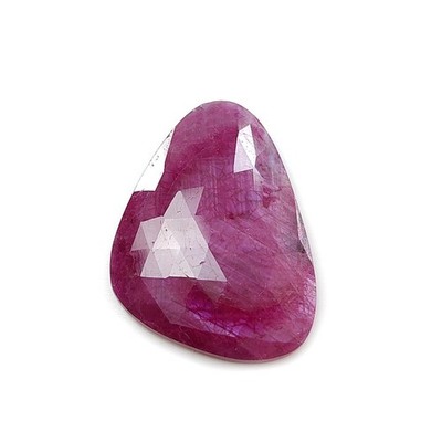 20.50cts Natural Purple Ruby Gemstone Rose Cut Slices Fancy 28*21mm 1pc