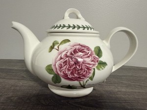 Portmeirion Ceramic Botanic Roses Teapot Large Pink Rose