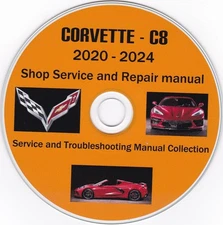 Chevrolet Corvette 2020-2024 Factory Repair Manual C8  PLUS Extras.