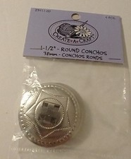 Create A Craft Round - Conchos 1 Inch - 6 Pcs - New In Packaging