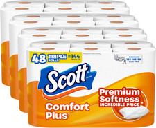 Comfortplus Toilet Paper, 48 Triple Rolls, 231 Sheets per Roll, Septic-Safe, -Pl