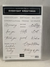 EVERYDAY GREETINGS Stamp Set Stampin Up Birthday Anniversary Thinking You 2508