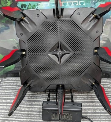 TP-LINK Archer AX11000 Tri-Band Wi-Fi 6 Gaming Router - Black/Red
