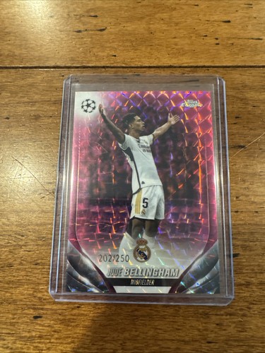 2023-24 Topps Chrome UCC Jude Bellingham #112 Pink Geometric Refractor 202/250