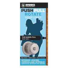 Brinks Home Security Stafford Privacy PPR Knob, Satin Nickel 23021-119 Brinks