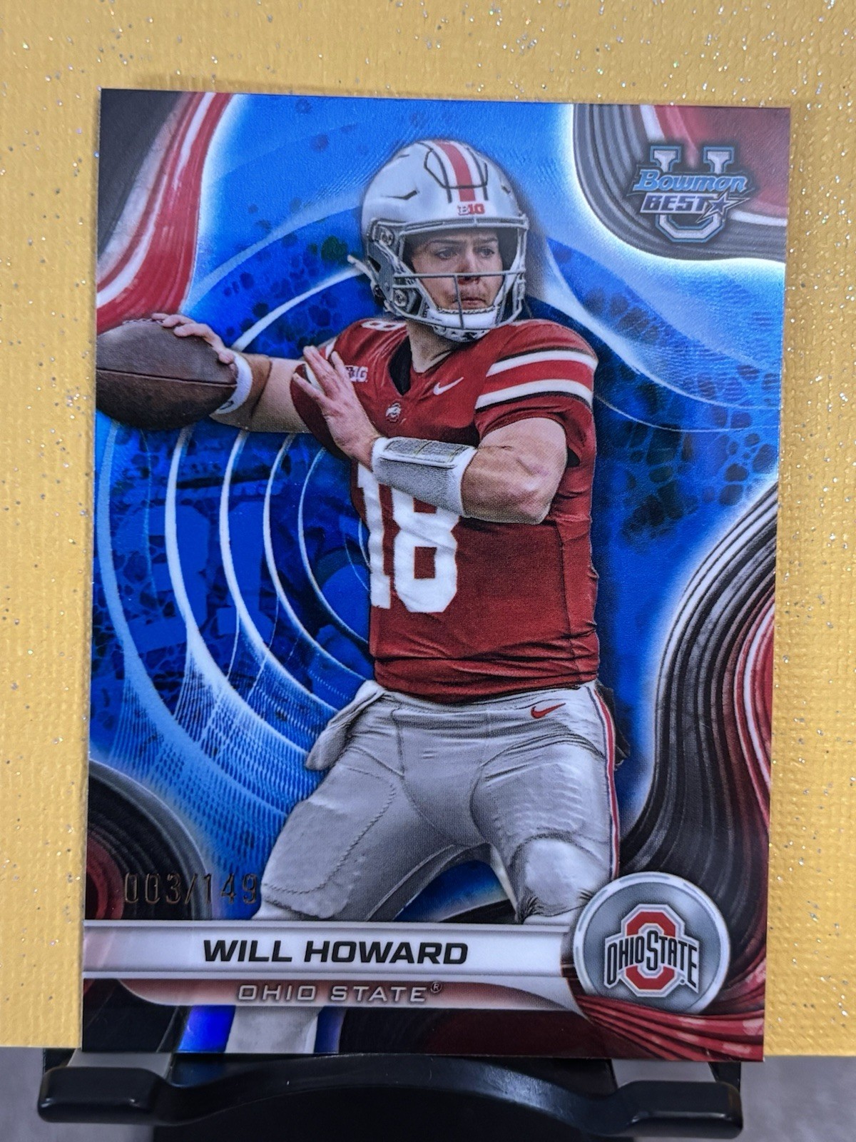 2024 Bowman's Best University - Will Howard #68 Blue Refractor /149 (RC)
