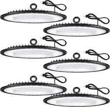 6 Pack 300W UFO Led High Bay Light Fixture,120VAC,5000K Daylight Commercial Shop