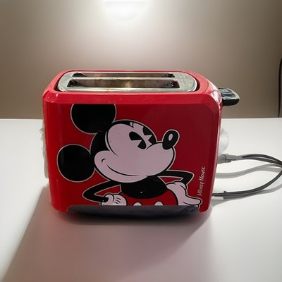 Disney Mickey Mouse 2-Slice Red Toaster Makes Mickey Icon Imprint