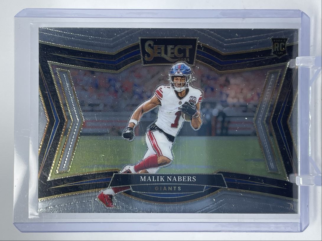 MALIK NABERS 2024 SELECT FOOTBALL FIELD LEVEL ROOKIE GIANTS RC Q1934