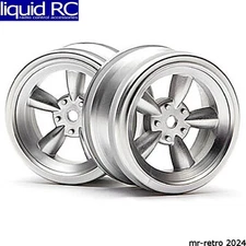 HPI 3815 Vintage 5-Spoke Wheels 26mm Matte Chrome (2)