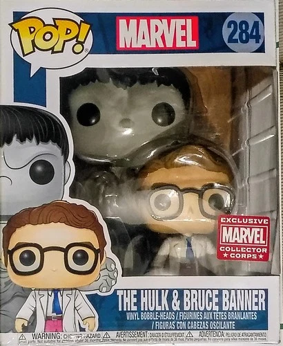 Funko Pop! The Hulk & Bruce Banner #284 Marvel Collector Corps Exclusive - NEW