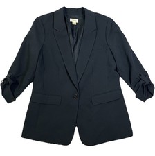 Maeve Anthropologie Roll Sleeve Blazer Womens...