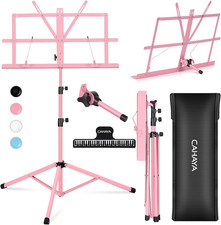 Portable Sheet Music Stand Dual Use Desktop Book Holder Folding Lightweight Extr