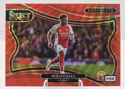 Bukayo Saka 2024-25 Panini Select FIFA Snapshots Red Wave /49《Sharp》Arsenal 🔥