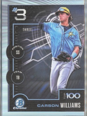 2025 Bowman #BTP-3 Carson Williams Bowman Scouts Top 100