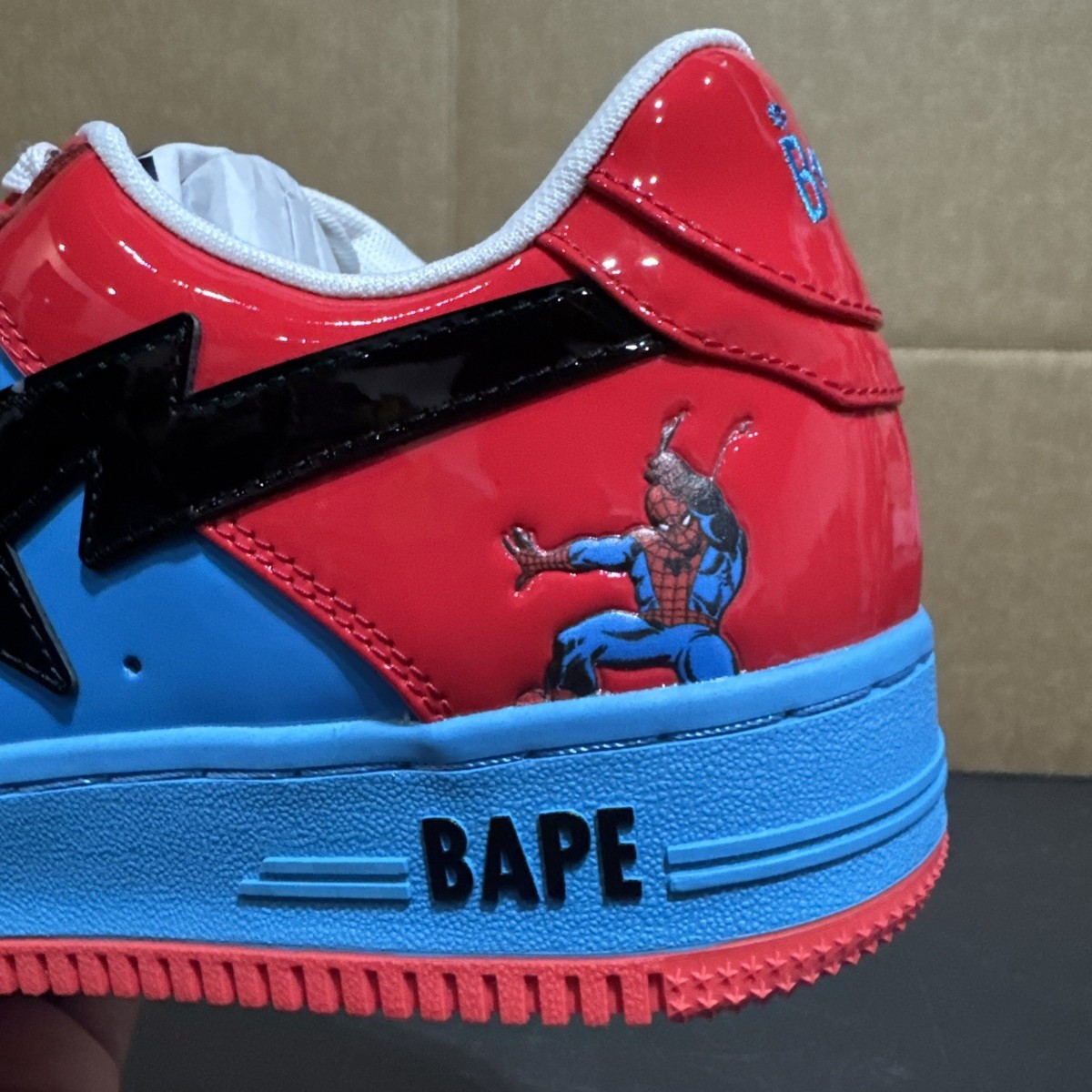 Size 8 - A Bathing Ape Bapesta x Marvel Comics Red/Yellow