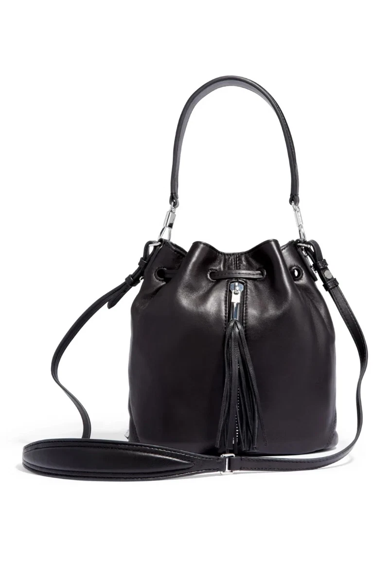 Elizabeth And James Black Leather Bucket Bag Elizabeth & James Black Leather Bucket Bag main image 3