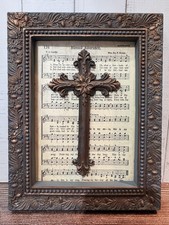 Rustic Cross Wall Decor Blessed Assurance Hymn Farmhouse Christian Art