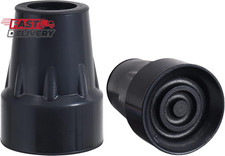 Rubber Cane Tips 7/8 Inch Cane Tips Replacement, Black, 2Pack