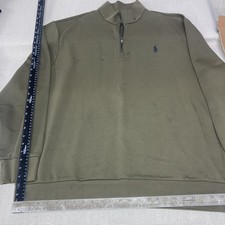 Polo Ralph Lauren Men  s Olive Green Quarter Zip Pullover XXL