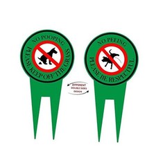 Double Sided No Pooping Dog Sign No Peeing Dog Sign With Stake Stop Dogs From