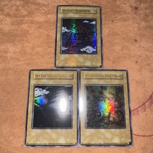 real yugioh cards Yu Gi Oh Blue-Eyes & Dark Magician & Red-Eyes Relief Set main image 1