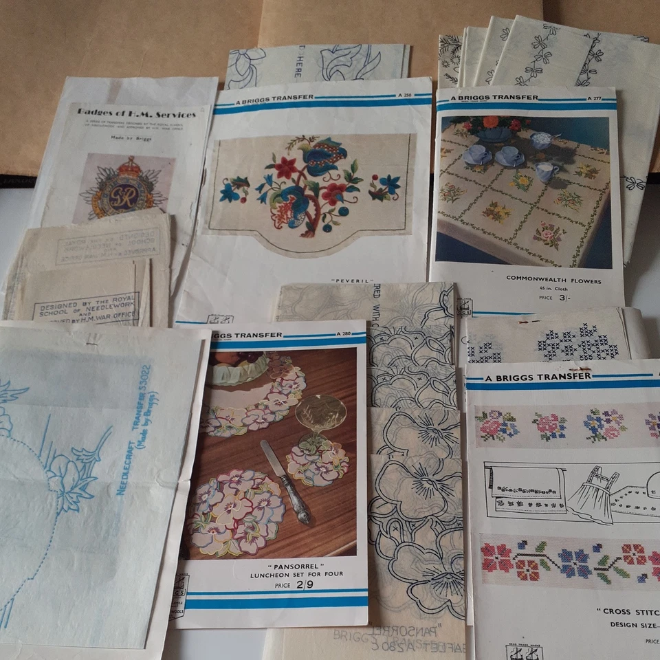 Vintage Embroidery Transfer Bundle Retail Distribution Leaflet Packet x100 sheet - Image 2 of 4