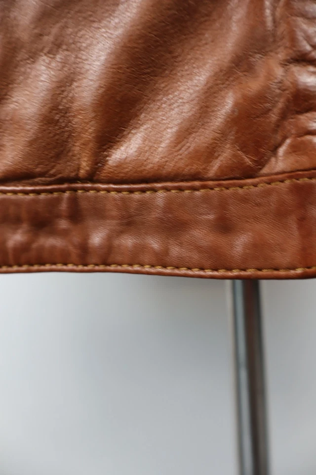 HUGO BOSS Chaqueta De Cuero Para Hombre Tg 46 Vintage Casual - Imagen 3 de 4